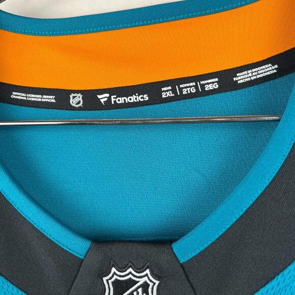 San Jose Sharks Weatherboy #69 Fanatics Breakaway Home Jersey Men’s Size 2XL NHL - Picture 9 of 10